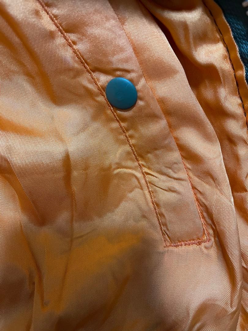 90s USA製 AVIREX MA-1 アーチロゴ カーキ L ヴィンテージ