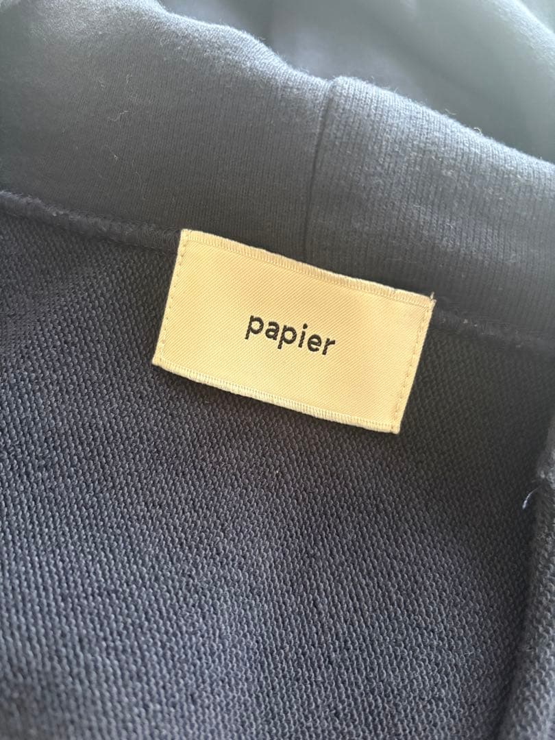 美品 パピエ　papier broken parker ネイビー