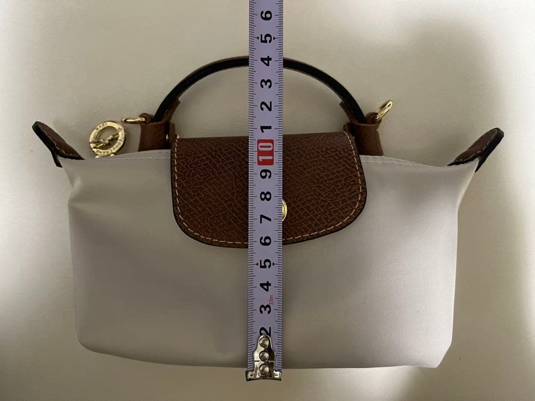 ロンシャン　ル　プリアージュ　オリジナルハンドル付きポーチ　パピエ