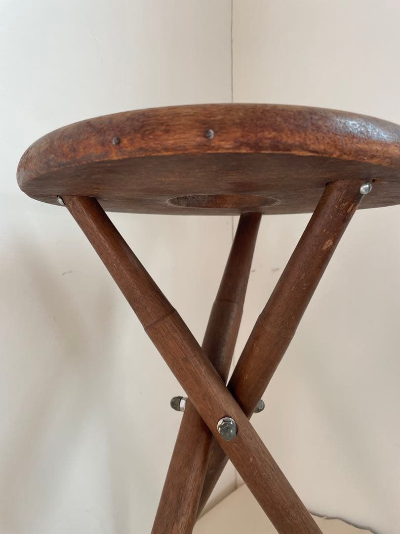 古道具　スツール　三脚　ヴィンテージ