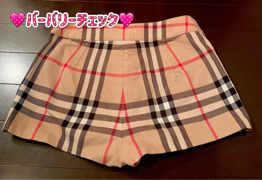 美品　バーバリー　ショートパンツ　バーバリーチェック　キャメル　BURBERRY