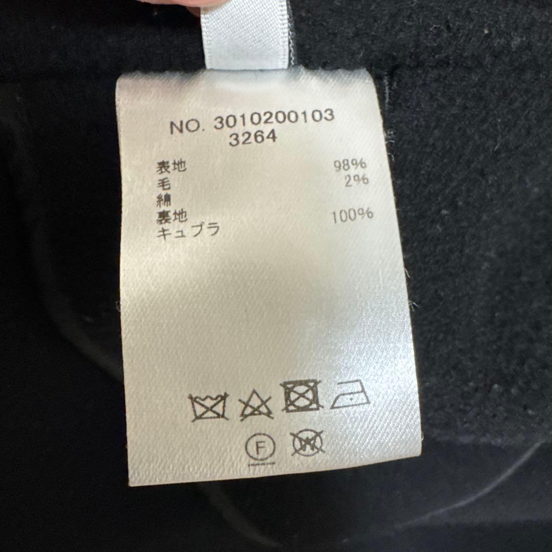 エブール　ダブルオーバーコート　ブラック