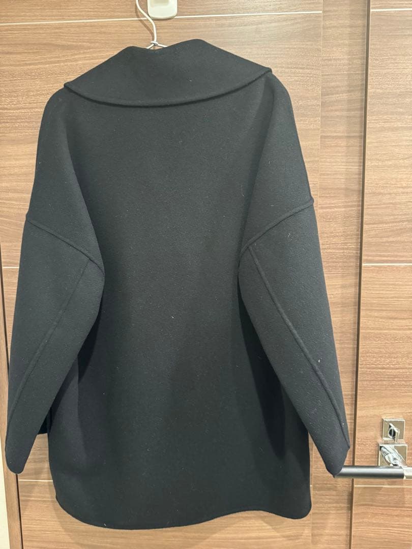 エブール　ダブルオーバーコート　ブラック