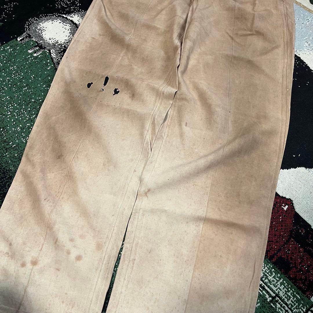 50s リネン スラックス ピンク ベージュ 60s レーヨン ギャバジン