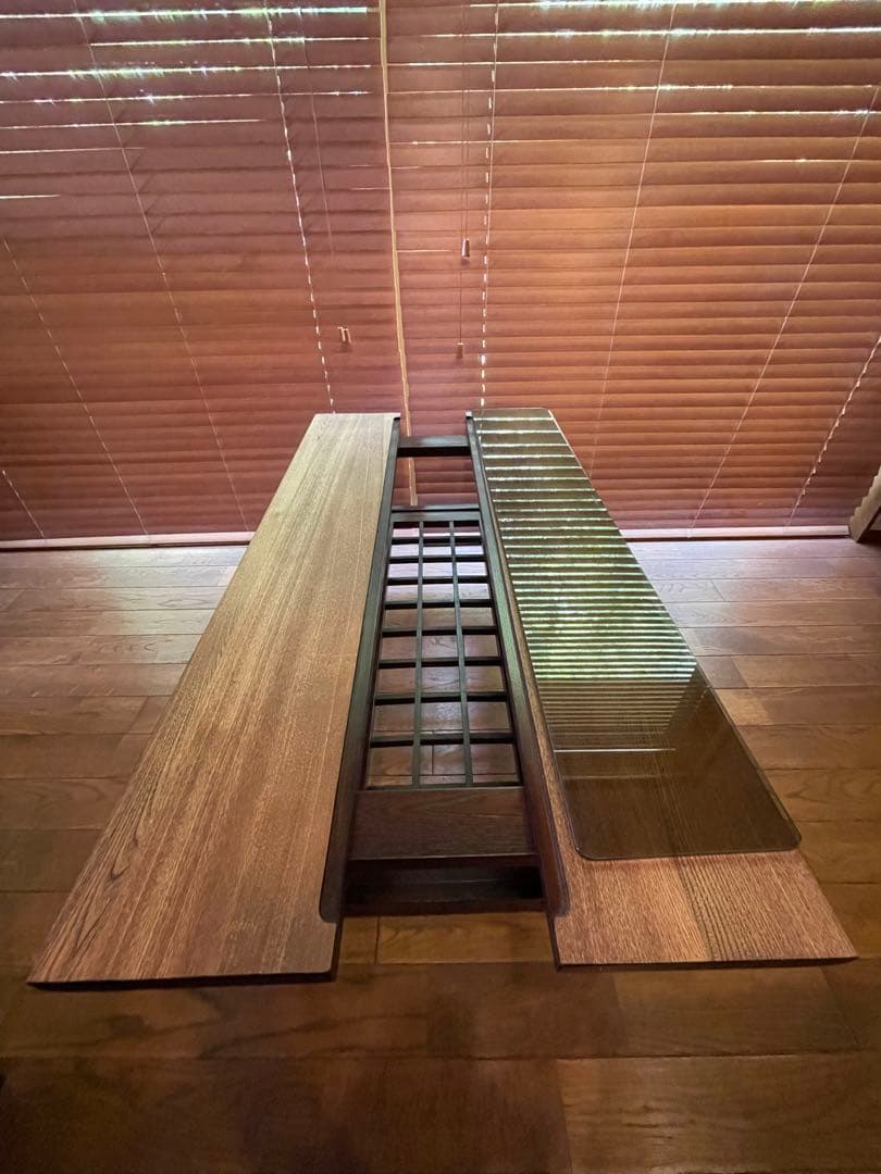 モダンデザイン　ウッド　センターテーブル　リペア品