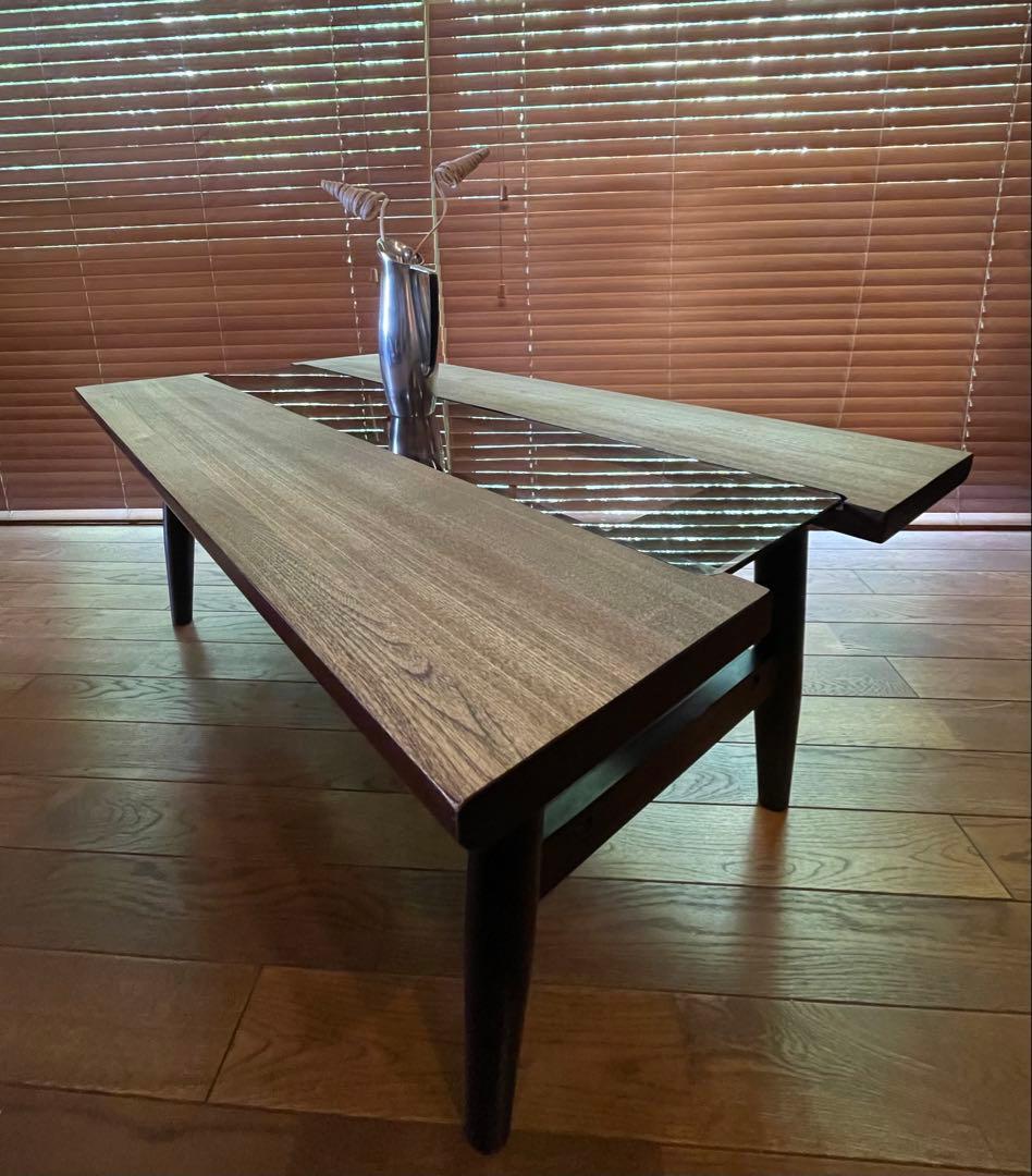 モダンデザイン　ウッド　センターテーブル　リペア品