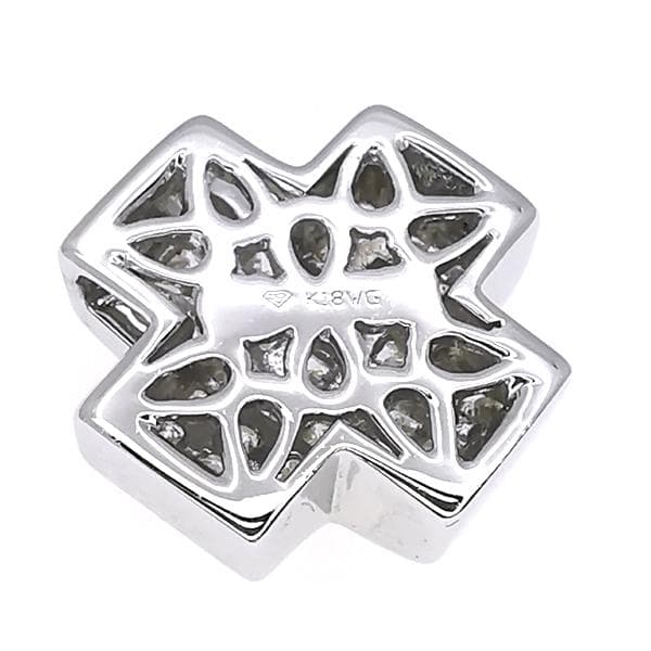 レ・エッセンシャル K18WG ダイヤモンド ペンダント ミステリーセッティング