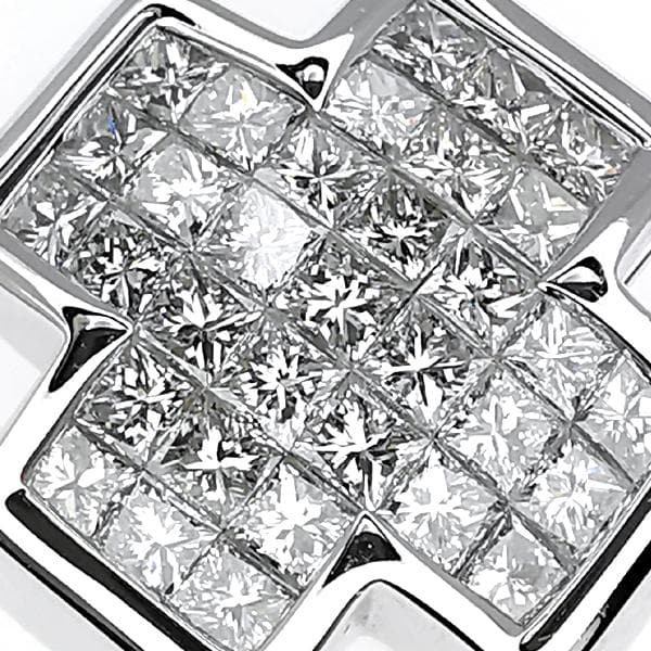 レ・エッセンシャル K18WG ダイヤモンド ペンダント ミステリーセッティング