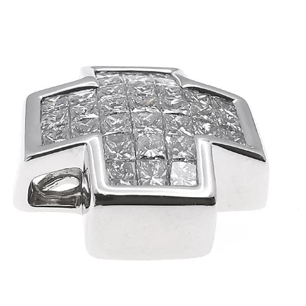 レ・エッセンシャル K18WG ダイヤモンド ペンダント ミステリーセッティング