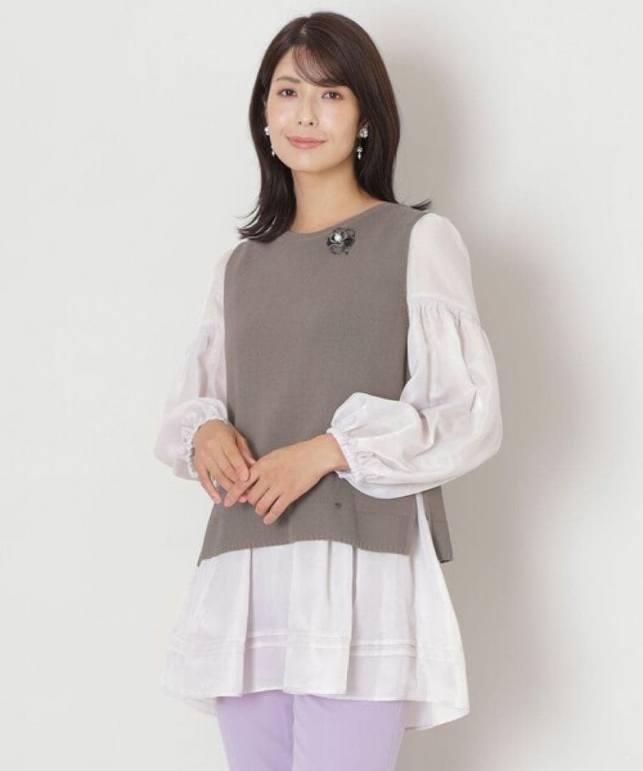 【TOBECHIC】美品✨レイヤーニット チュニック