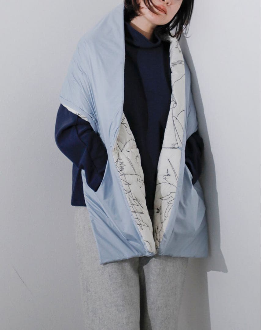 mame☆ 新品☆ manipuri リバーシブル キルティング ストール