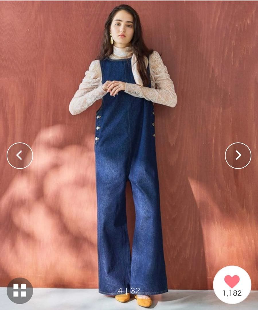 atelier SOMETHING アメリカンスリーブオールインワン