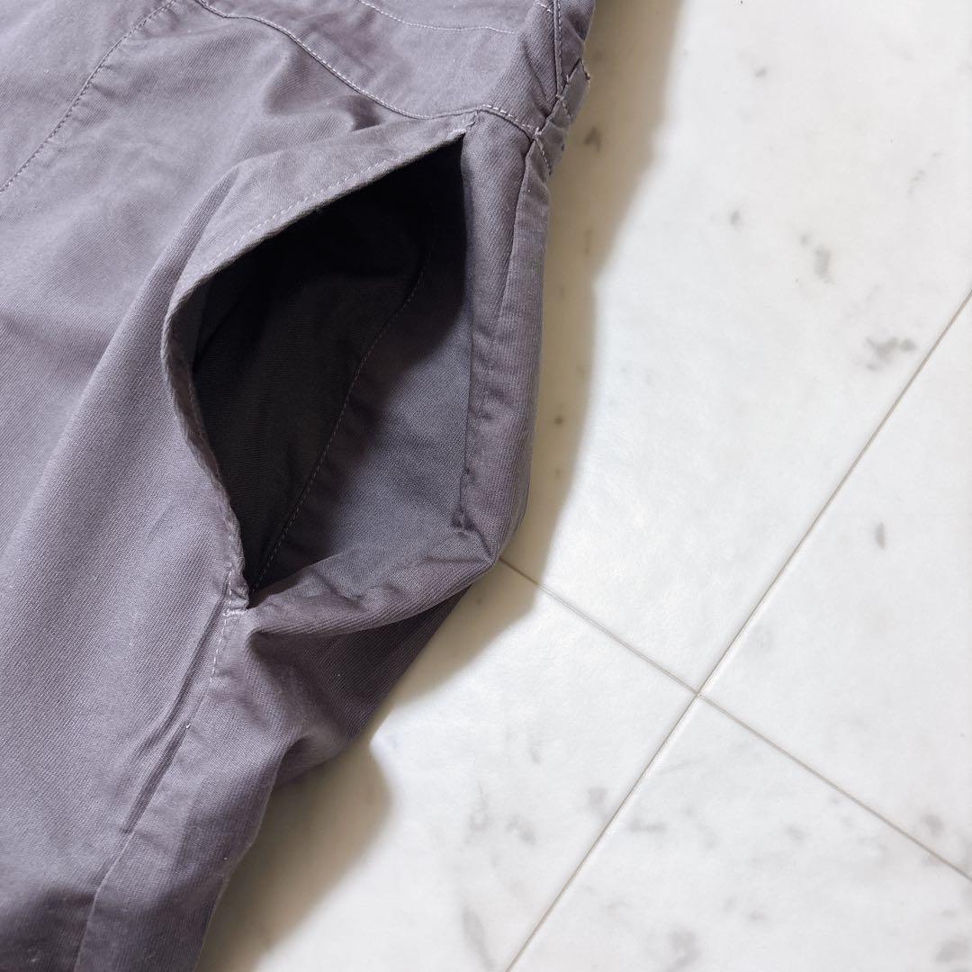 未使用 ルグラジック ロング丈 ワンピース サロペットスカート 綿 グレー