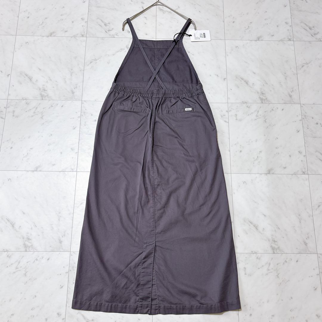 未使用 ルグラジック ロング丈 ワンピース サロペットスカート 綿 グレー