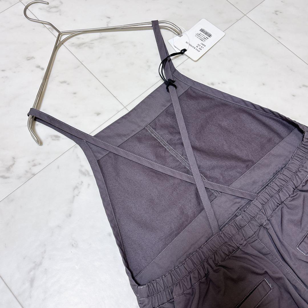 未使用 ルグラジック ロング丈 ワンピース サロペットスカート 綿 グレー