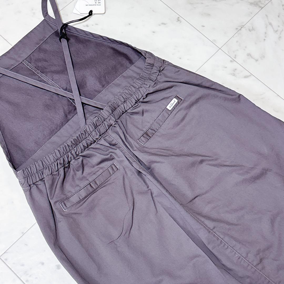 未使用 ルグラジック ロング丈 ワンピース サロペットスカート 綿 グレー