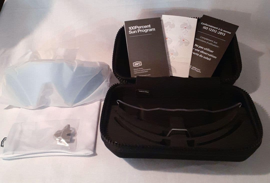 100% SPEEDCRAFT クリア ブルー ワンハンドレッド サングラス