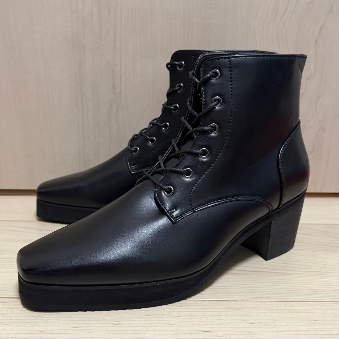 【新品未使用】CLEL レースアップブーツ ブラック Mサイズ　ショートブーツ