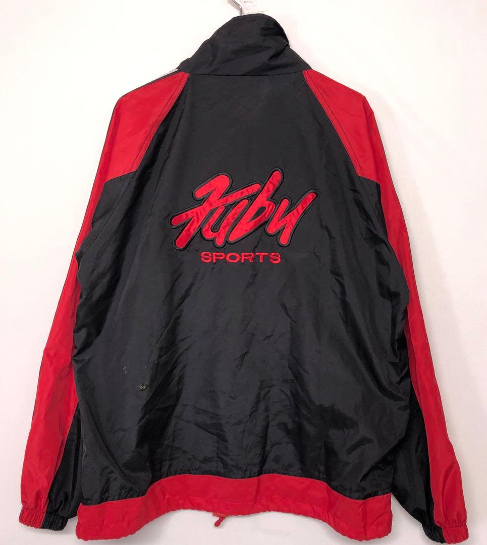 FUBU 90s 古着 ロゴ刺繍 ロゴライン シャカシャカ セットアップ