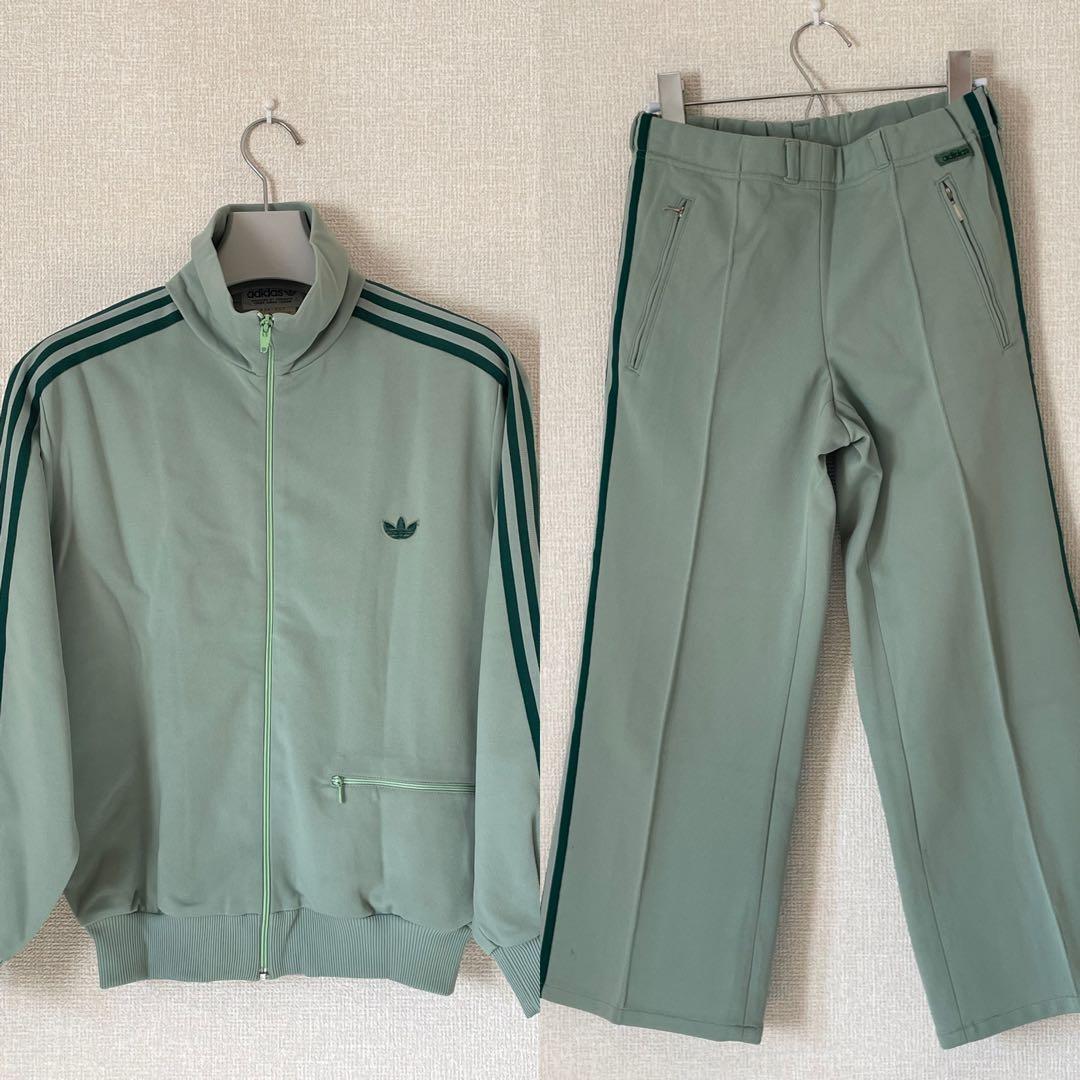 Adidas ヴィンテージ　グリーン　ジャージ　セットアップ