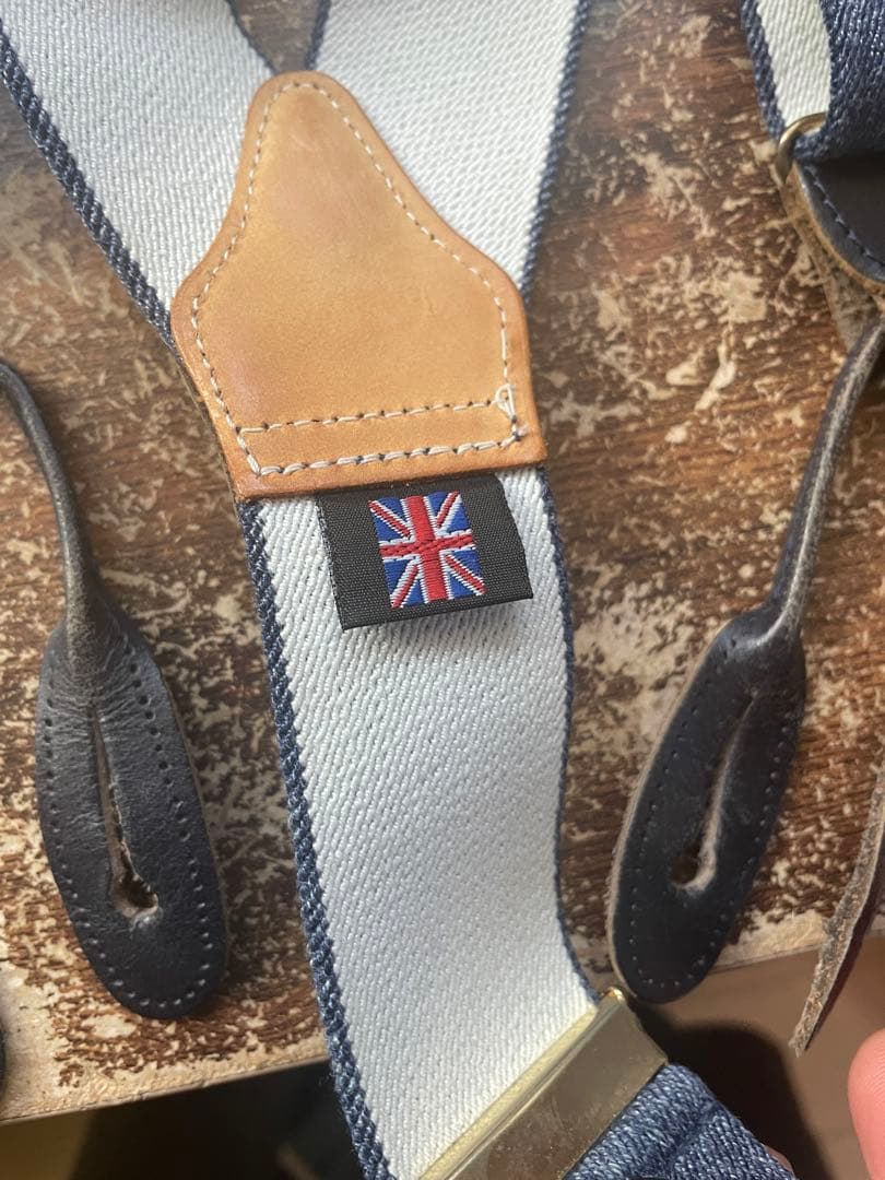  THURSTON サスペンダー インディゴ　デニム