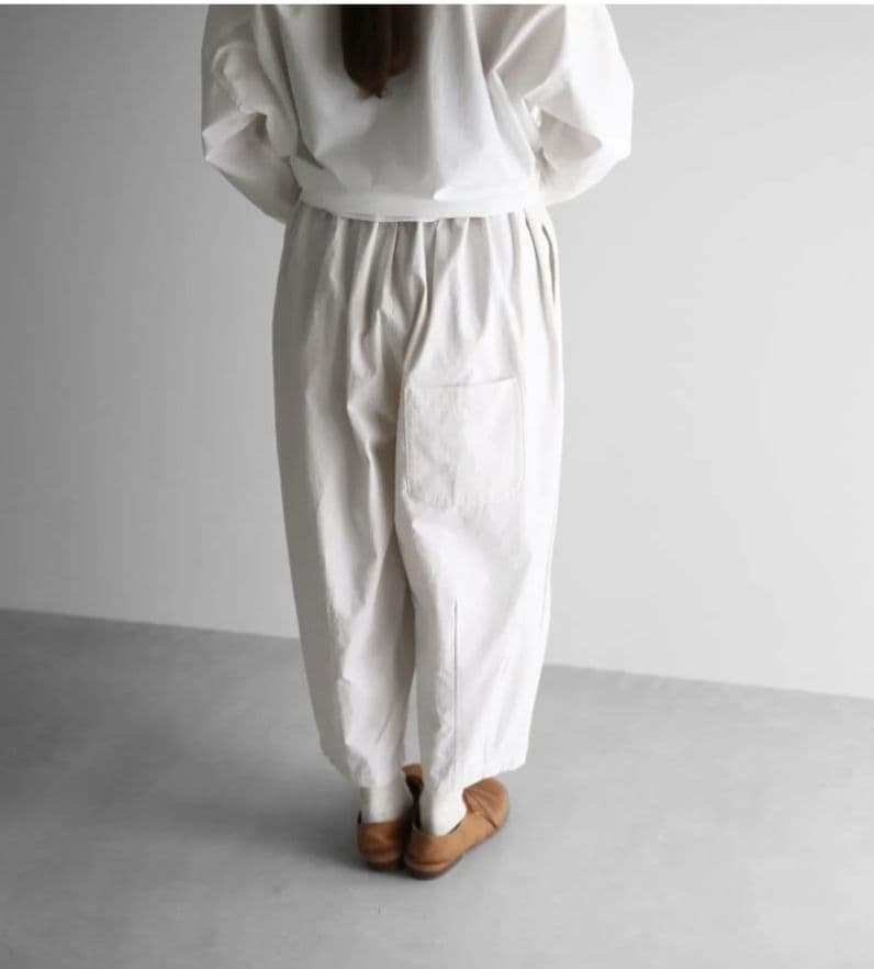 【新品•未使用】HUIS 遠州織物　バフクロス　バルーンパンツ