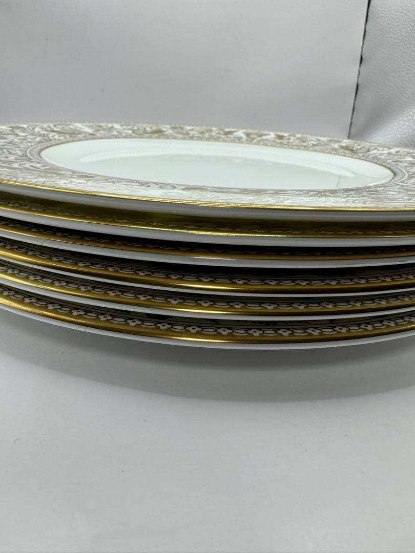 希少　ウェッジウッド フロレンティーン　ゴールド　27cmディナープレート6枚