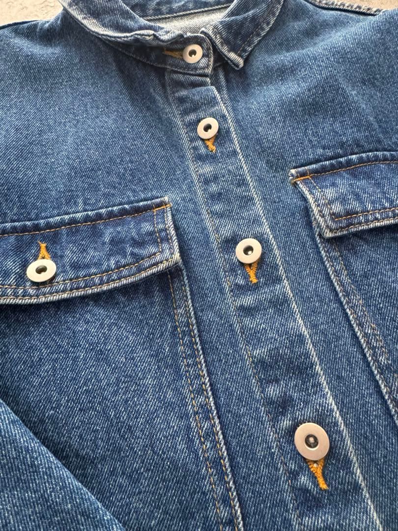 ラウンジドレス　オーバーデニムジャケット　ブルー