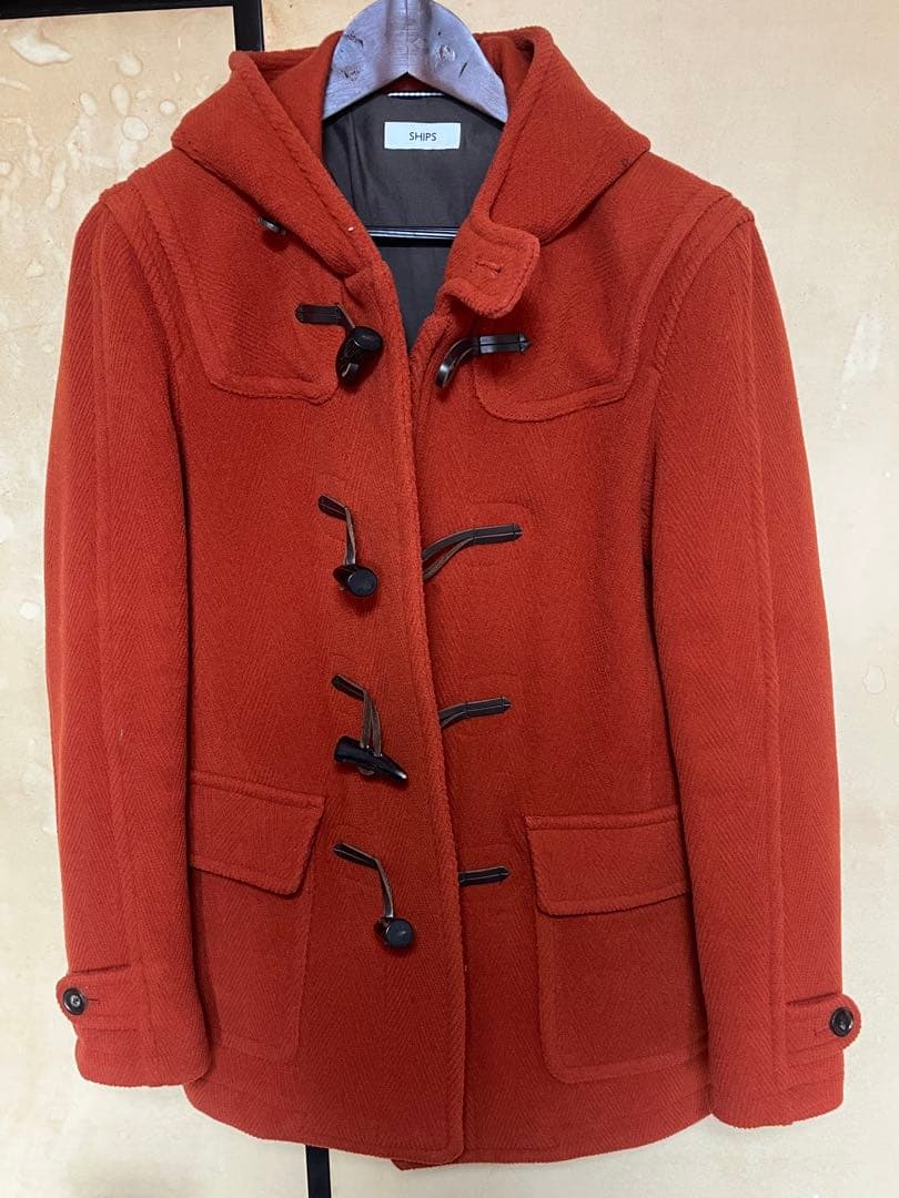 SHIPS ダッフルコート オレンジ