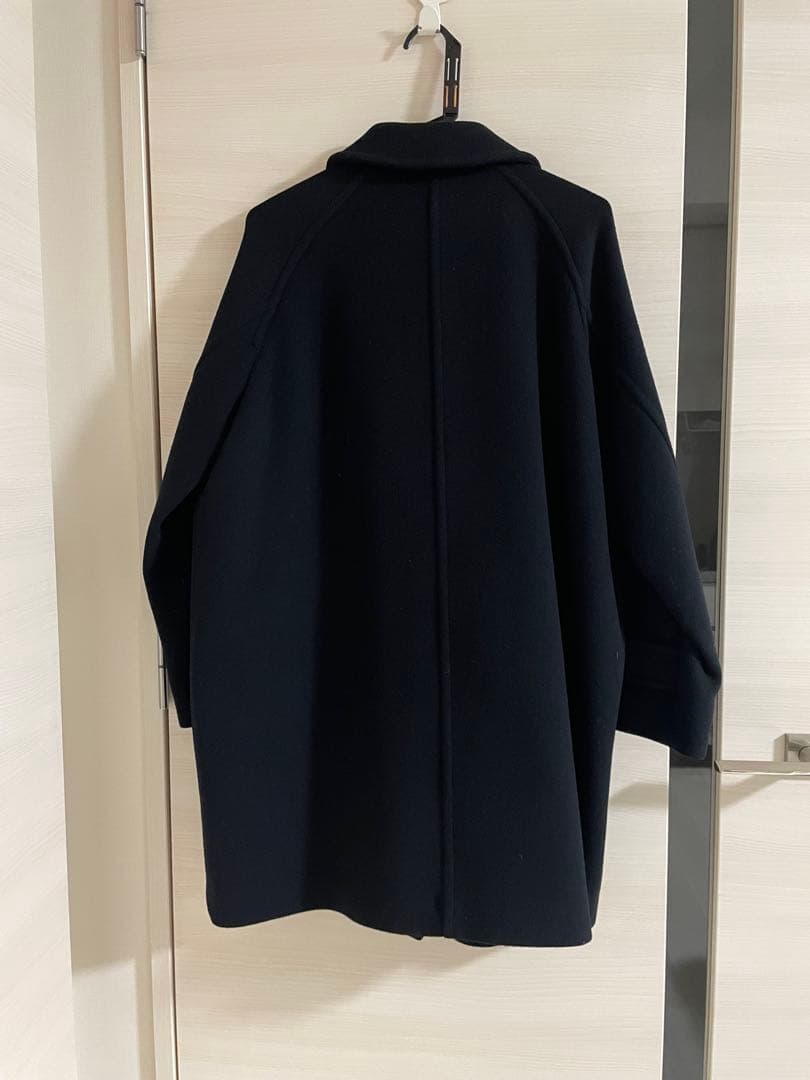 FRAMeWORK ラムウールMIXシャルムバルカラーコート　ブラック36サイズ