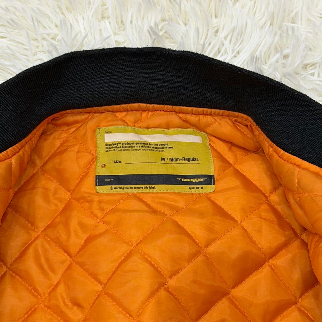 1847　SWGGER スワッガー　MA-1フライトジャケット　M　黒　ブラック