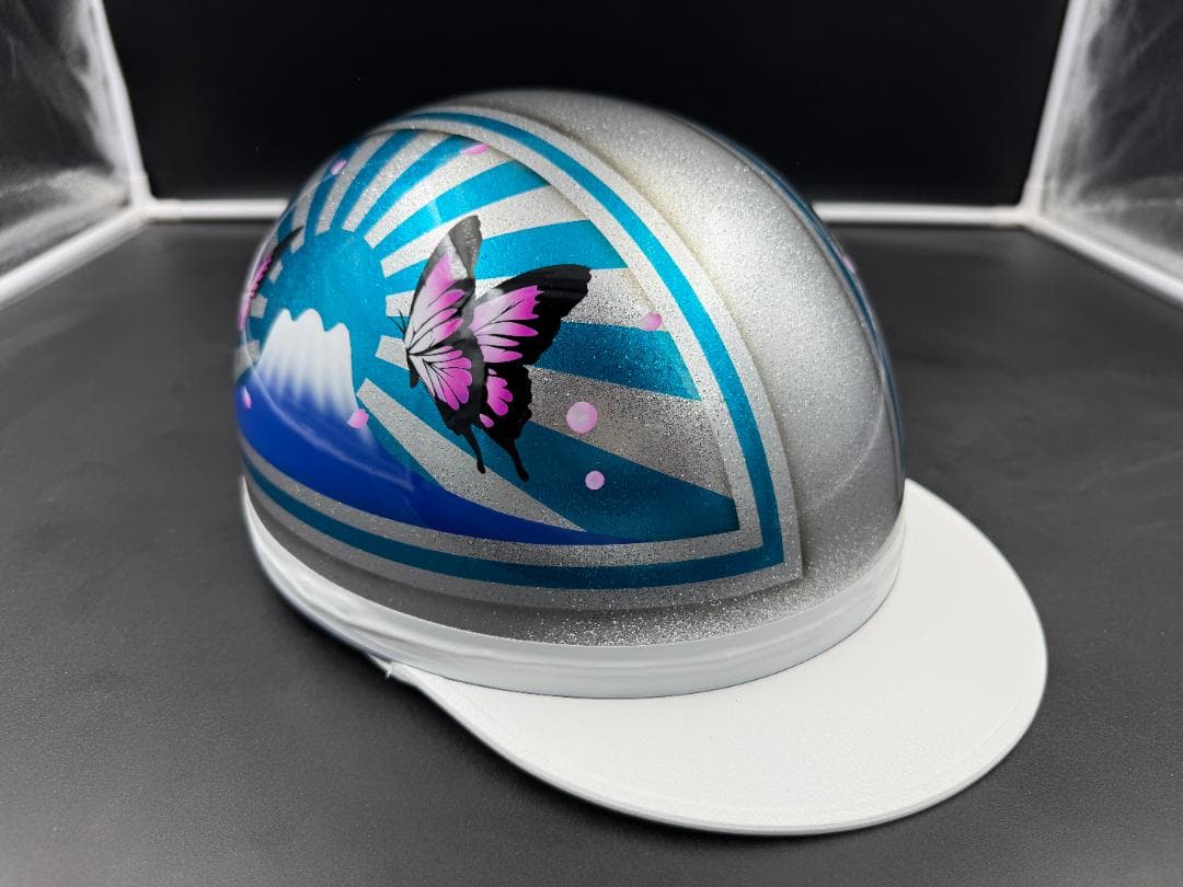 コルク半　カスタム　富士日章　3つボタン　ターコイズ蝶　今月末までのセール対象品