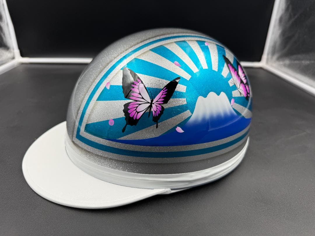 コルク半　カスタム　富士日章　3つボタン　ターコイズ蝶　今月末までのセール対象品