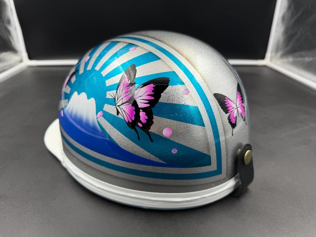 コルク半　カスタム　富士日章　3つボタン　ターコイズ蝶　今月末までのセール対象品