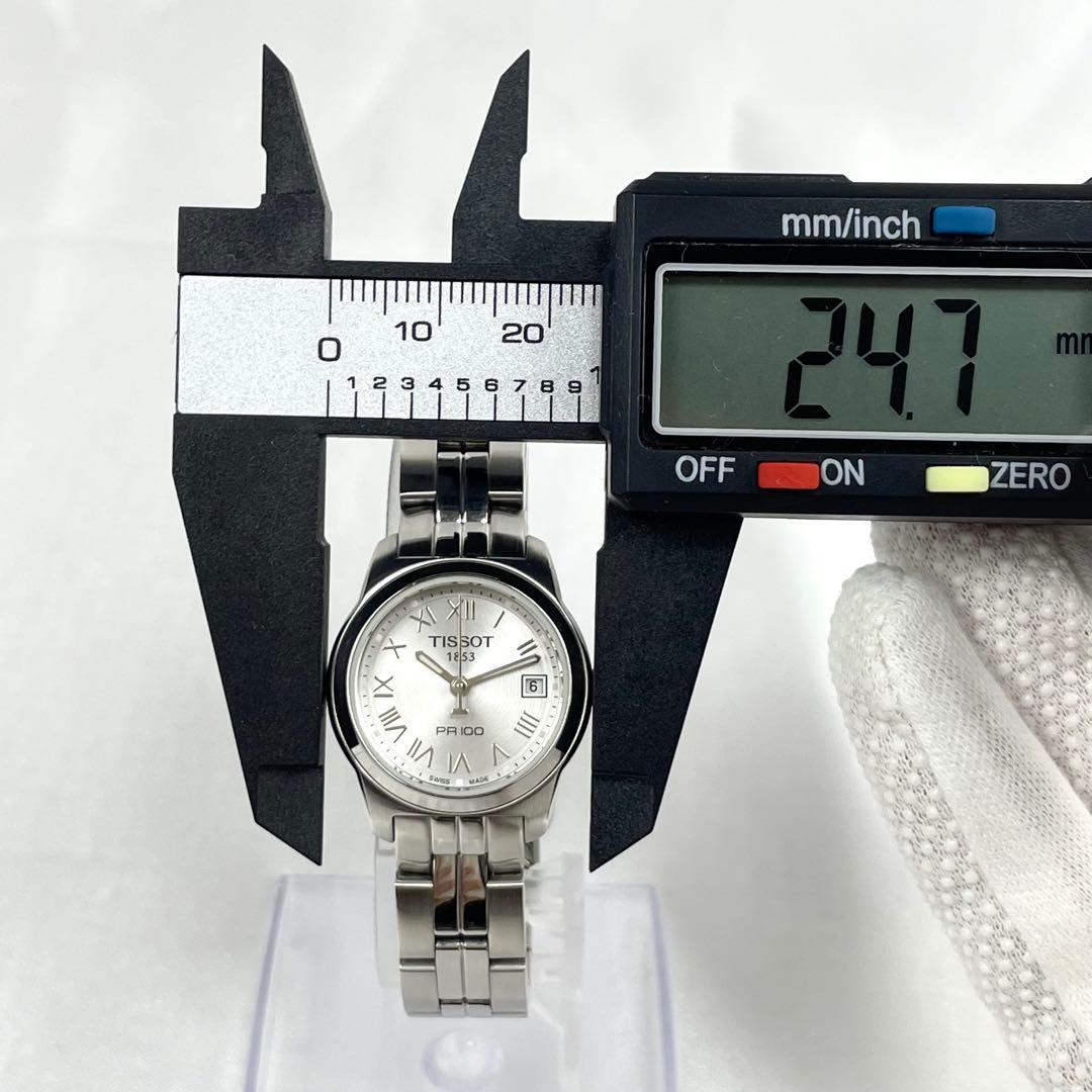 【稼働/純正ベルト】ティソ　デイト　腕時計　PR100 クォーツ　レディース