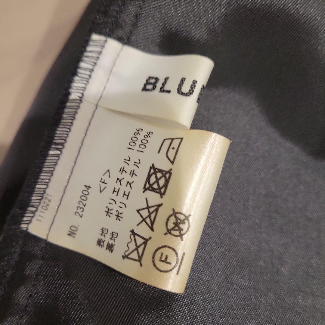 Blueleaブルレア　シルキージャガードブラウス　ブラック