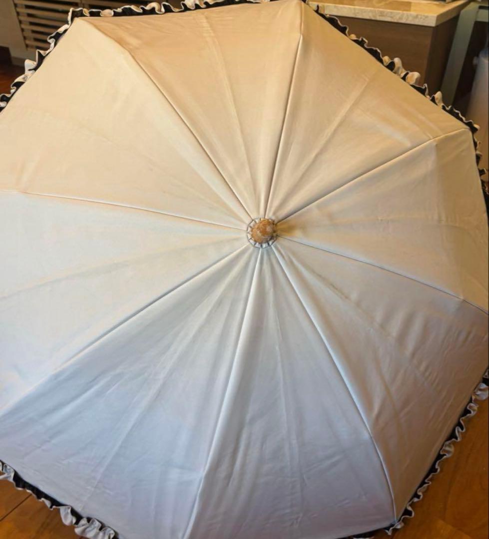 サンバリア100 折り畳み日傘　二段折　フリル