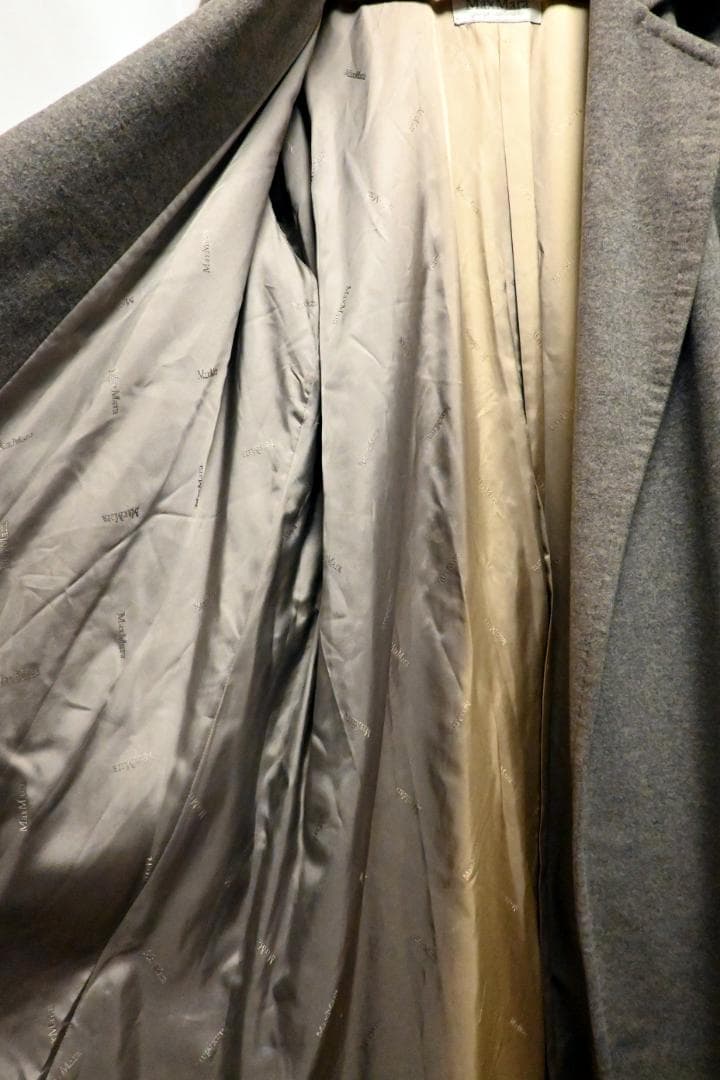 Max Mara ロングコート カシミア100％ グレー 42サイズ