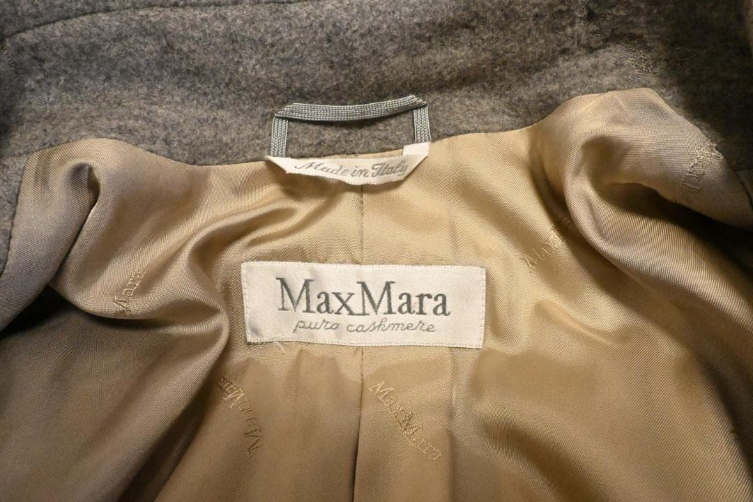 Max Mara ロングコート カシミア100％ グレー 42サイズ