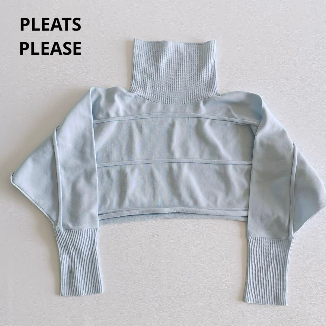 23年モデル✨美品✨プリーツプリーズ　ハイネック　クロップド　長袖