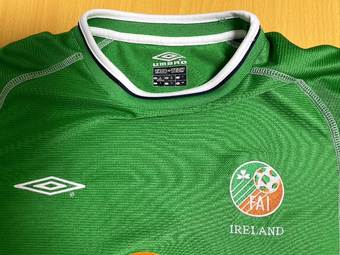 アイルランド代表 2002 ホーム ユニフォーム 長袖 海外Ｍ 正規品 当時物