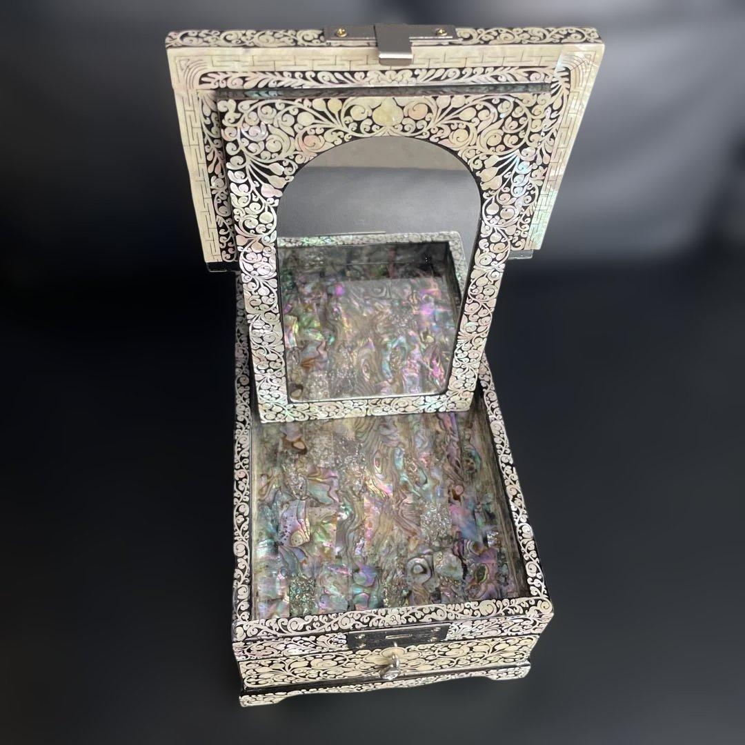 美品未使用近い　螺鈿細工　　ジュエリーボックス 宝石箱　アクセサリー箱