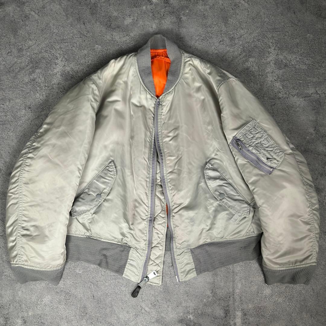 ALPHA INDUSTRIES MA-1 フライトジャケット シルバー