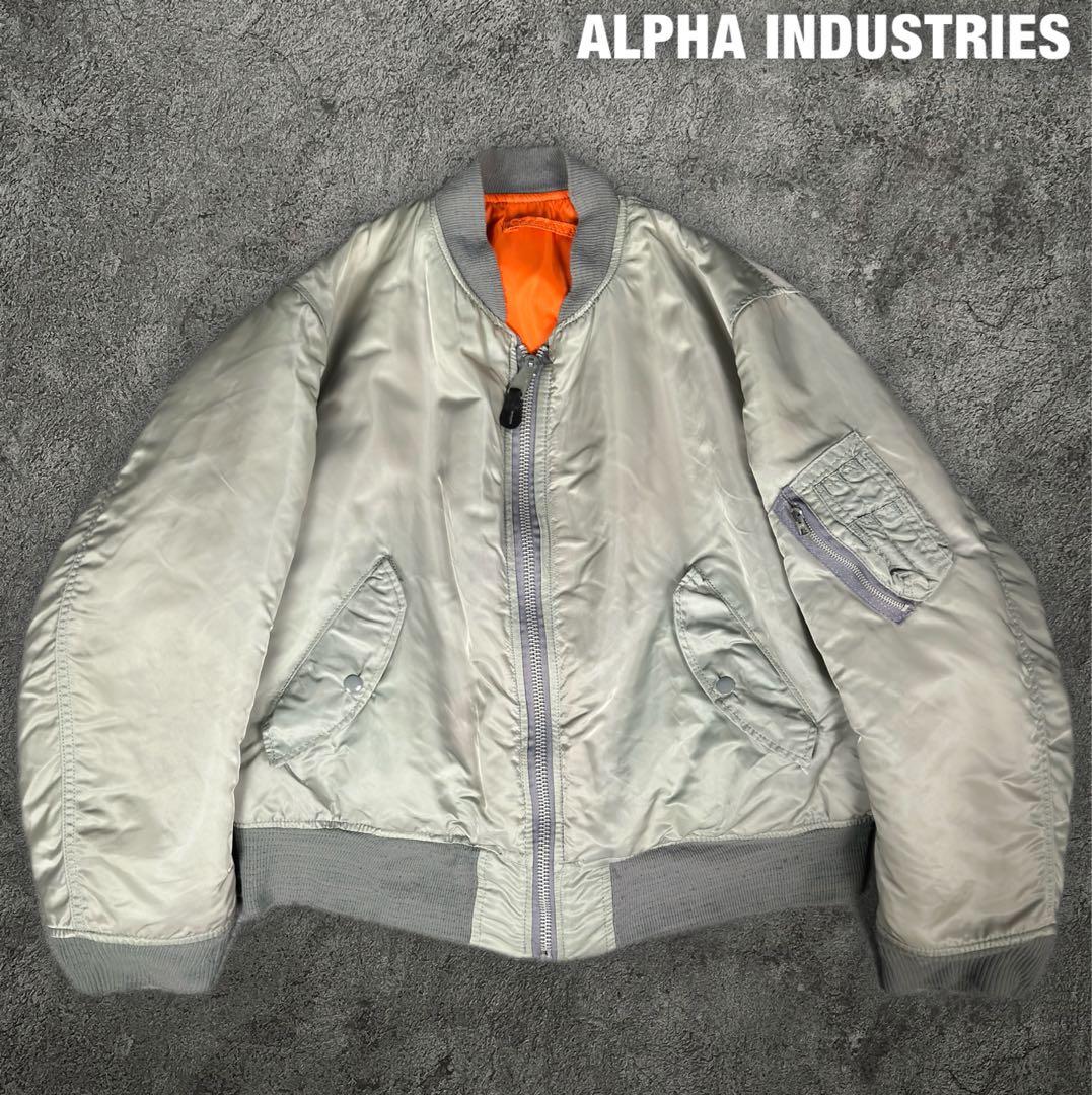 ALPHA INDUSTRIES MA-1 フライトジャケット シルバー