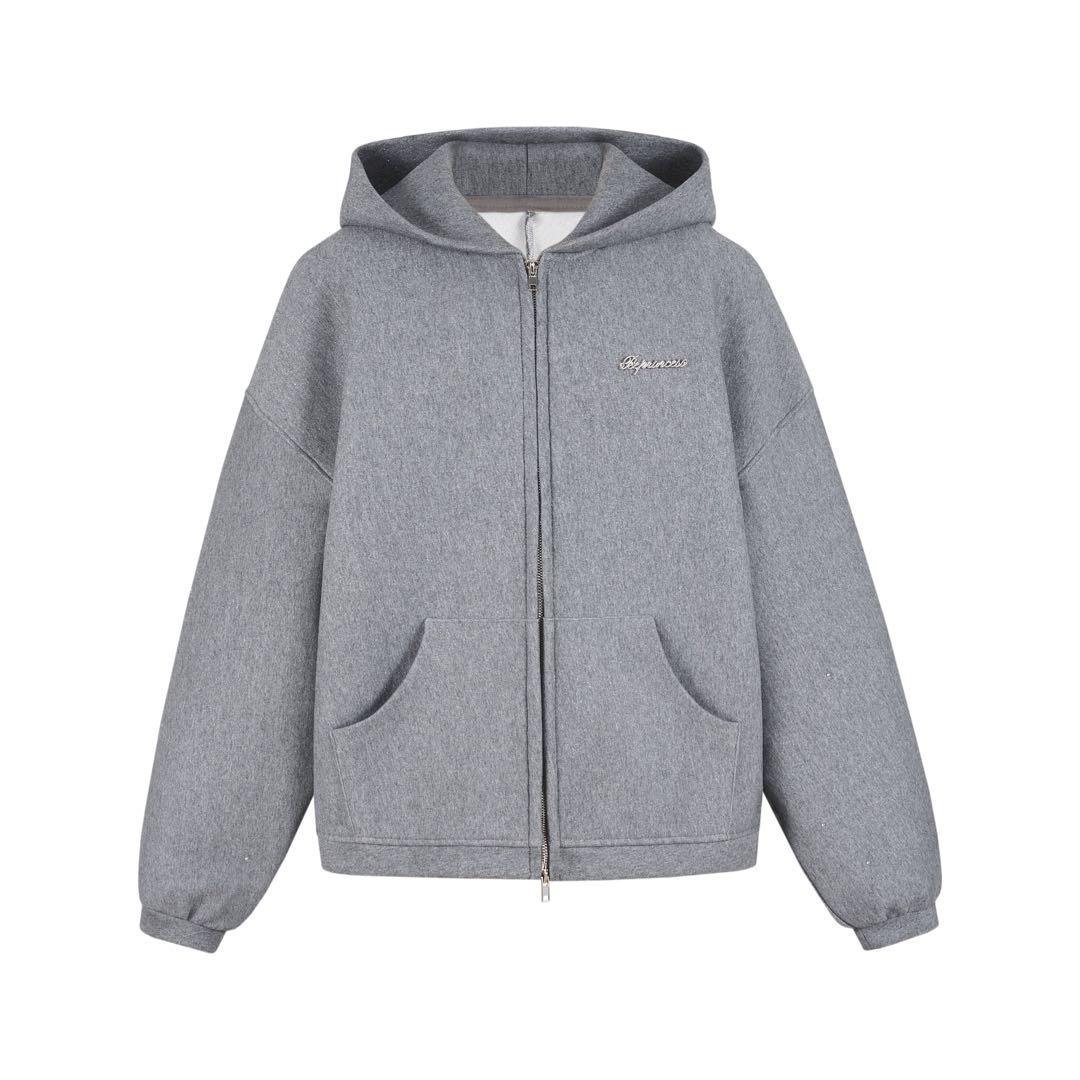 ANDWANG Kirakira zip up (gray) Mサイズ