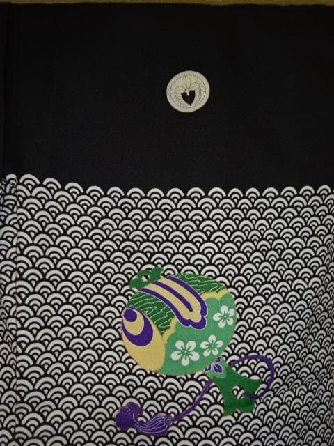 男児七五三詣り袴セット　8⃣　紋付き紐下56cm