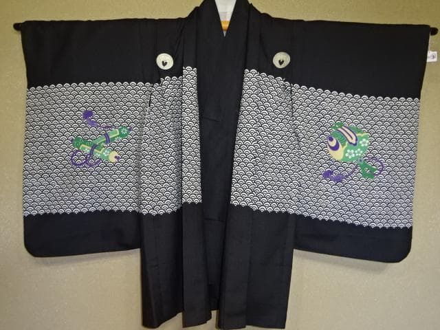 男児七五三詣り袴セット　8⃣　紋付き紐下56cm