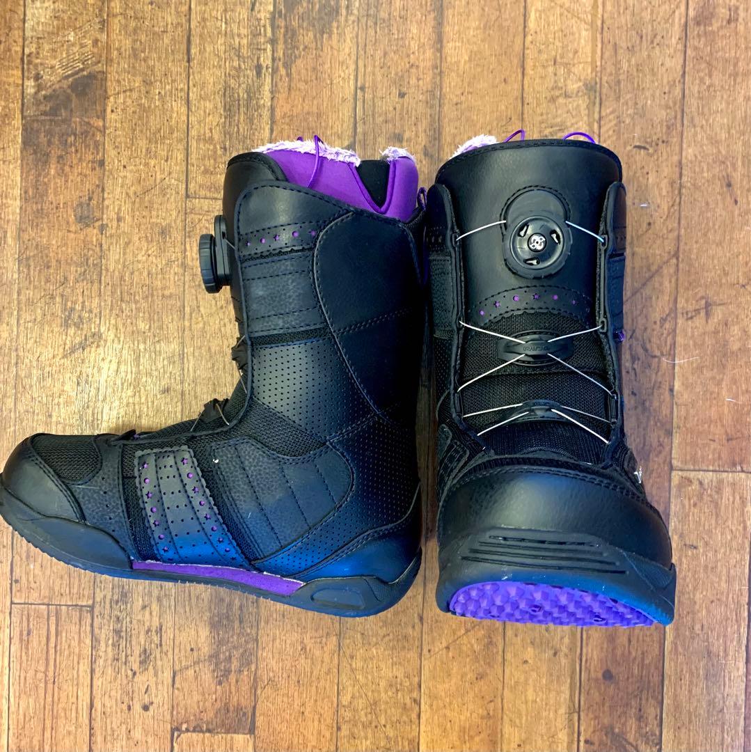 送込！ROXY 148 RIDE 24cm レディーススノーボードデビューセット