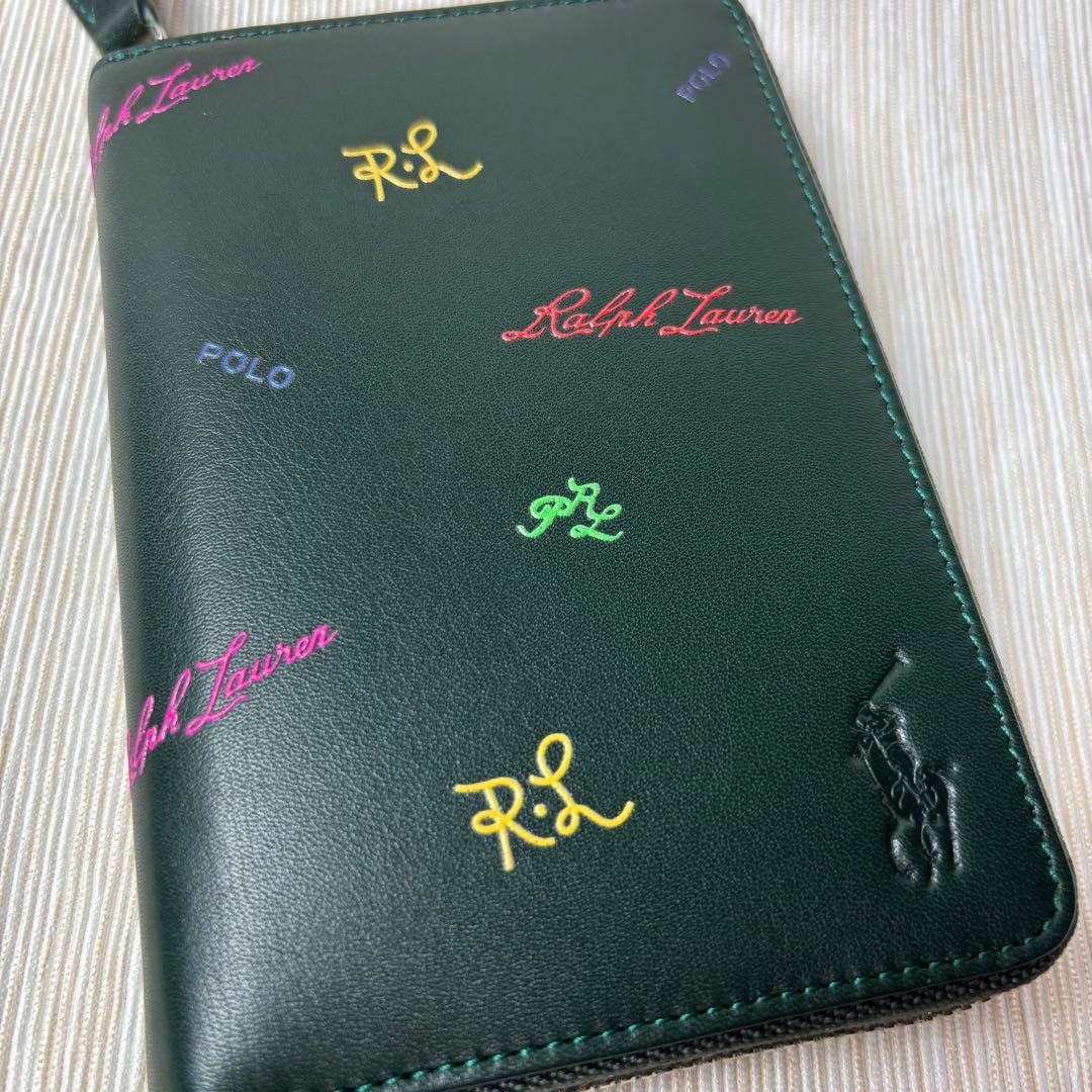 【新品】POLO RALPH LAUREN ポロラルフローレン、折財布、グリーン
