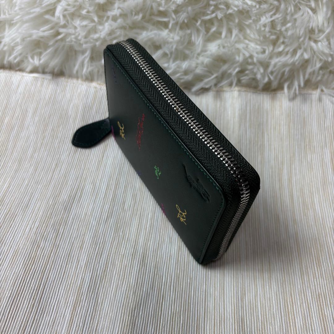 【新品】POLO RALPH LAUREN ポロラルフローレン、折財布、グリーン